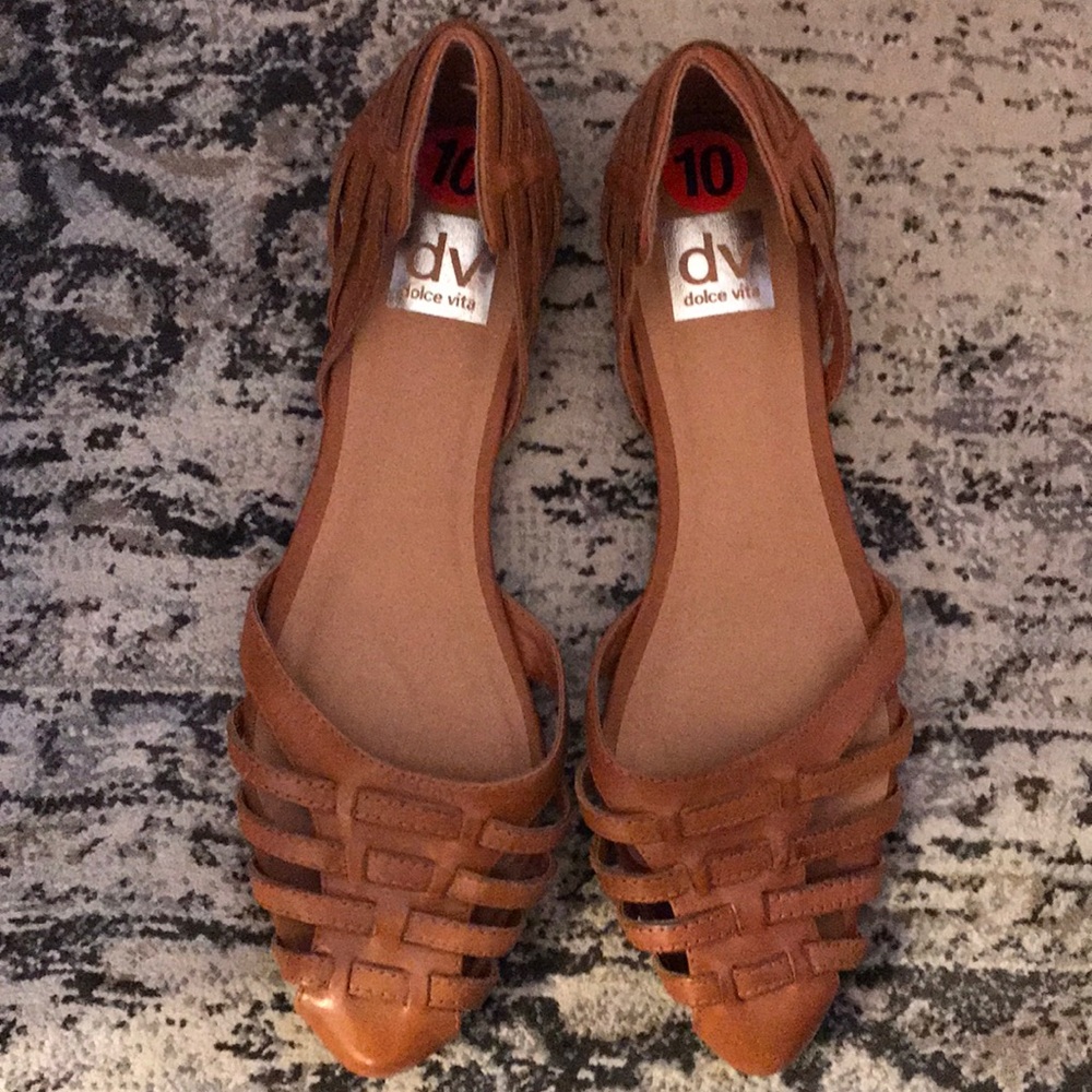 NEW Dolce Vita size 10 brown summer flat